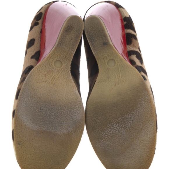 Giuseppe Zanotti Calf Hair Animal Print Leopard Red Heels  EU 37 - Picture 5 of 6